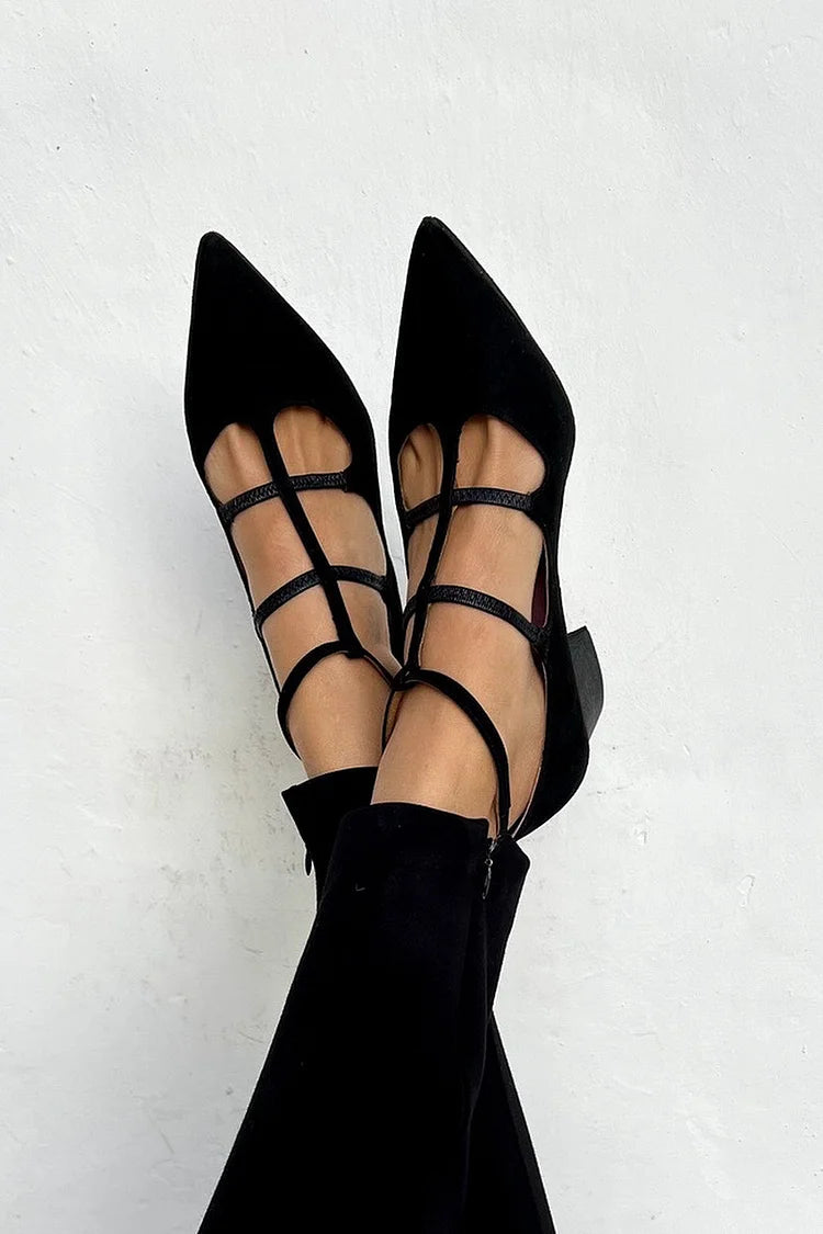 Giada™ | Pointed Toe Pumps with Cross Straps
