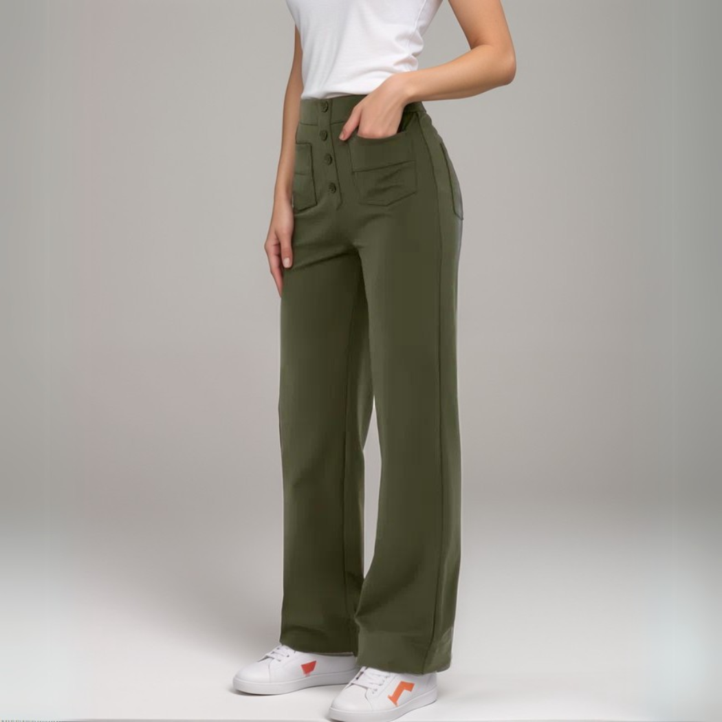 Tahlia | Comfortable High-Rise Stretch Pants