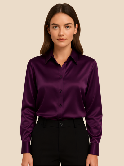 Sarah | Satin Blouse for Women