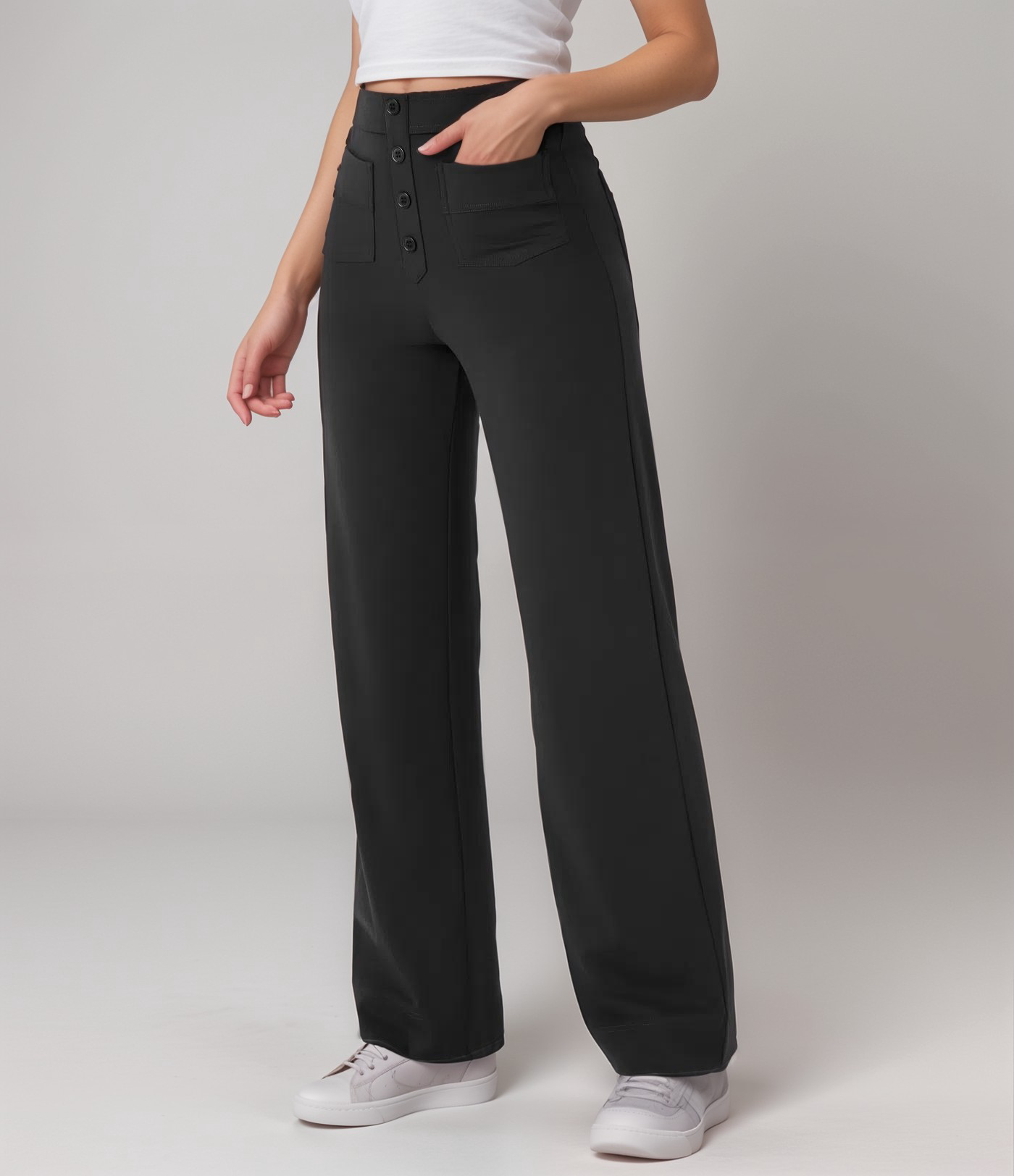 Tahlia | Comfortable High-Rise Stretch Pants