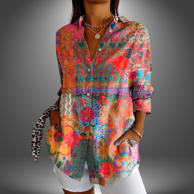 Jyla™ - Colorful Boho Printed Blouse