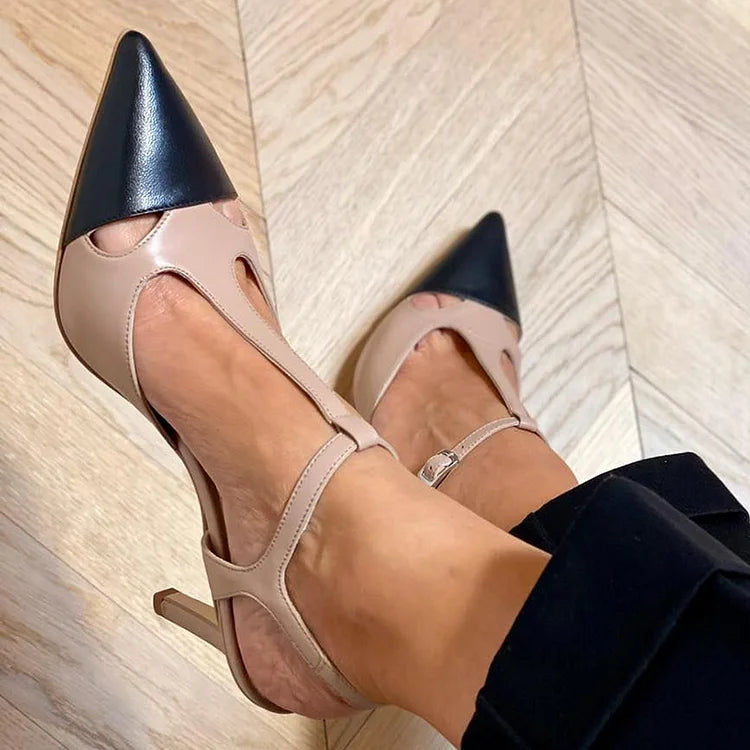Evrardine | Bicolored Pointed Toe Pump