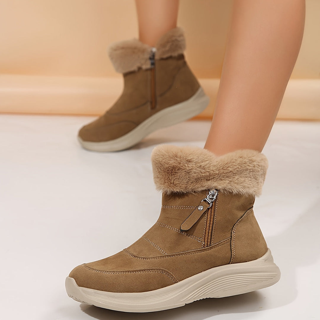 Ultra Warm Faux Suede Winter Boots