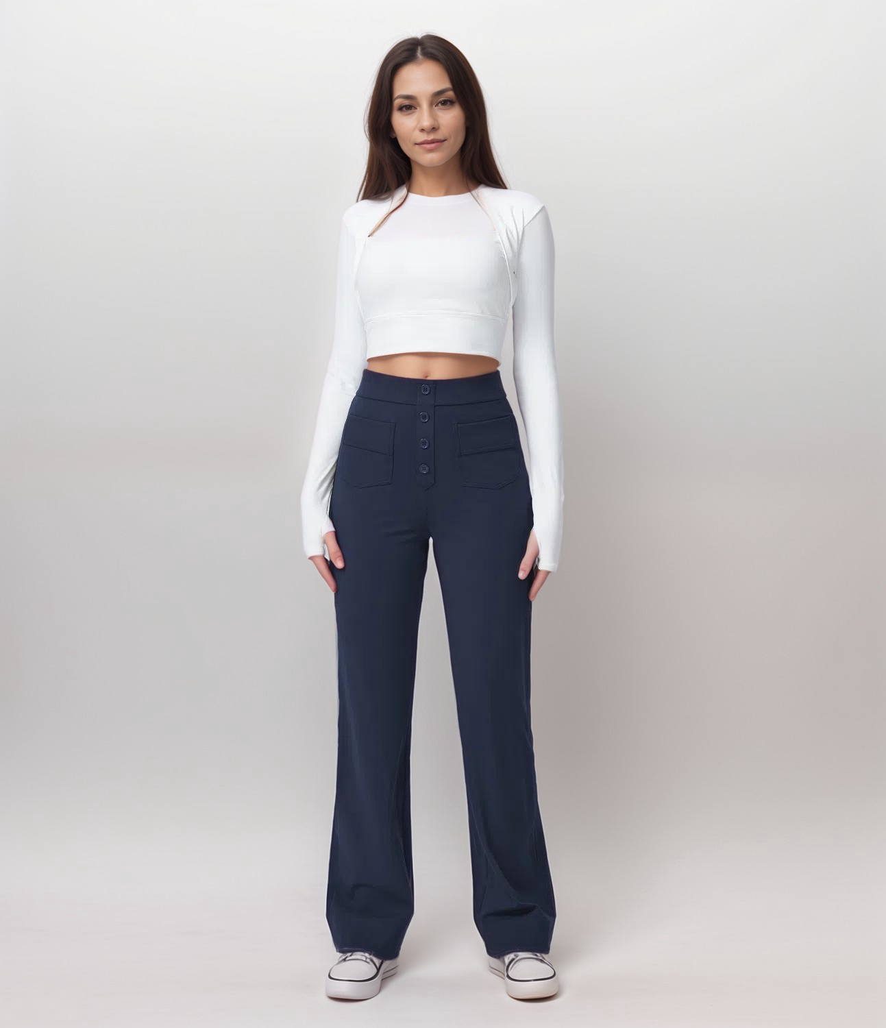 Tahlia | Comfortable High-Rise Stretch Pants