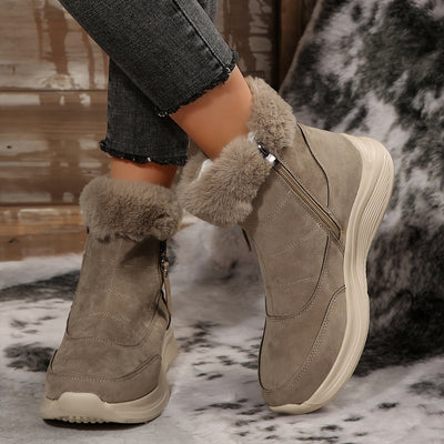 Ultra Warm Faux Suede Winter Boots