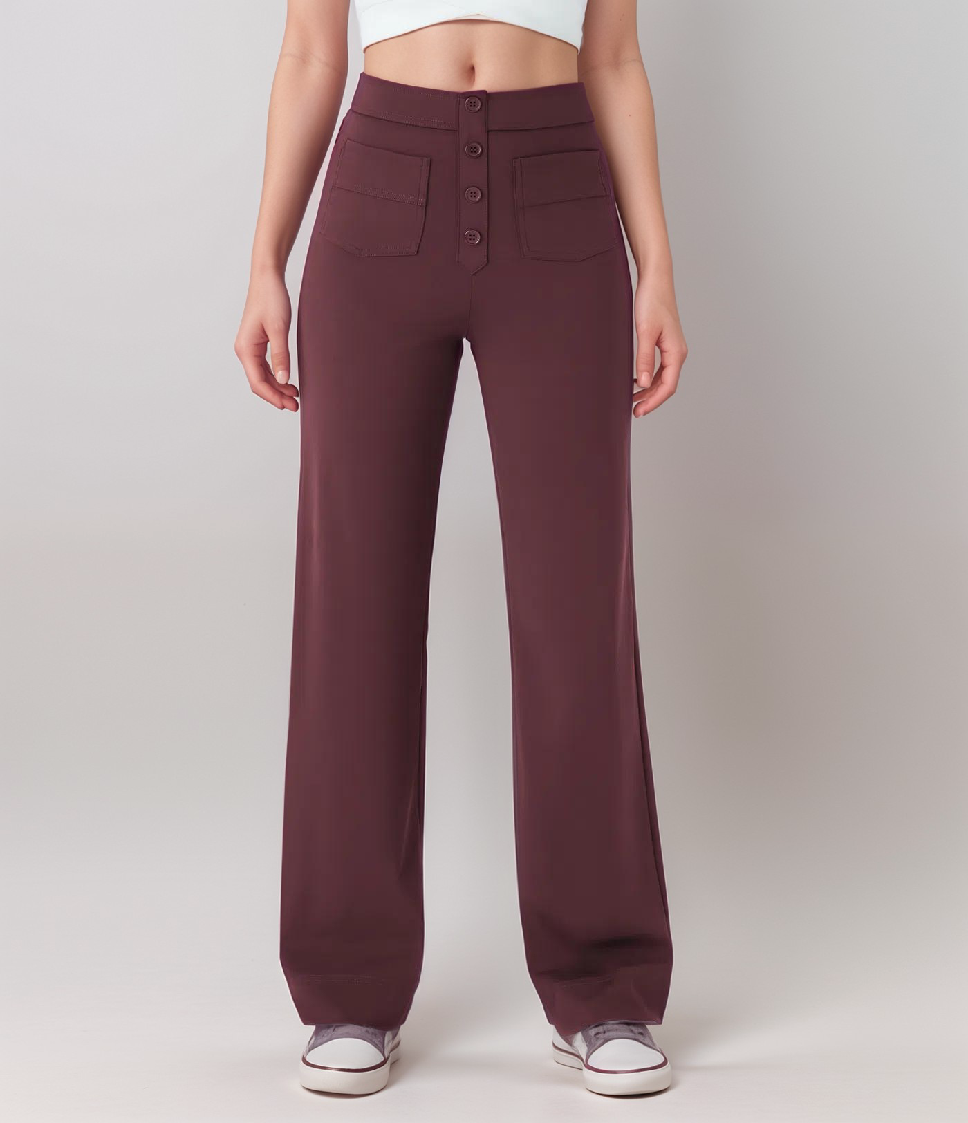 Tahlia | Comfortable High-Rise Stretch Pants