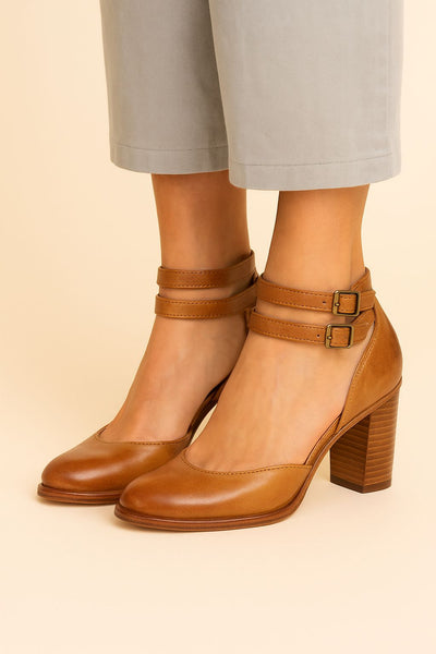 Ginevra™ | Multiple strap high heels with thick heel