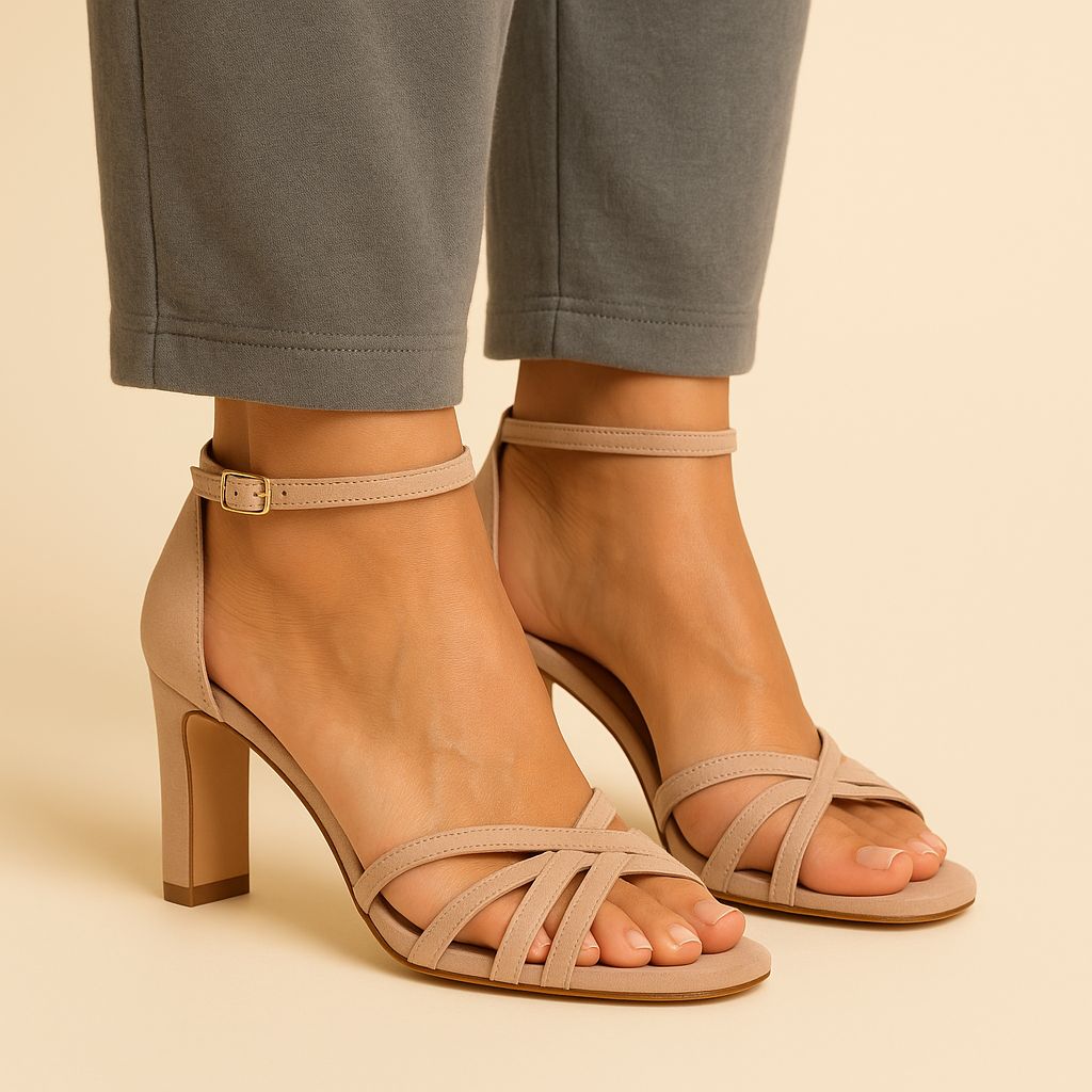 Elviera™ | Patchwork Round Toe with Thin Heel