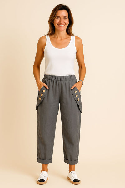 Zavira™ - Buttoned Stylish Pants