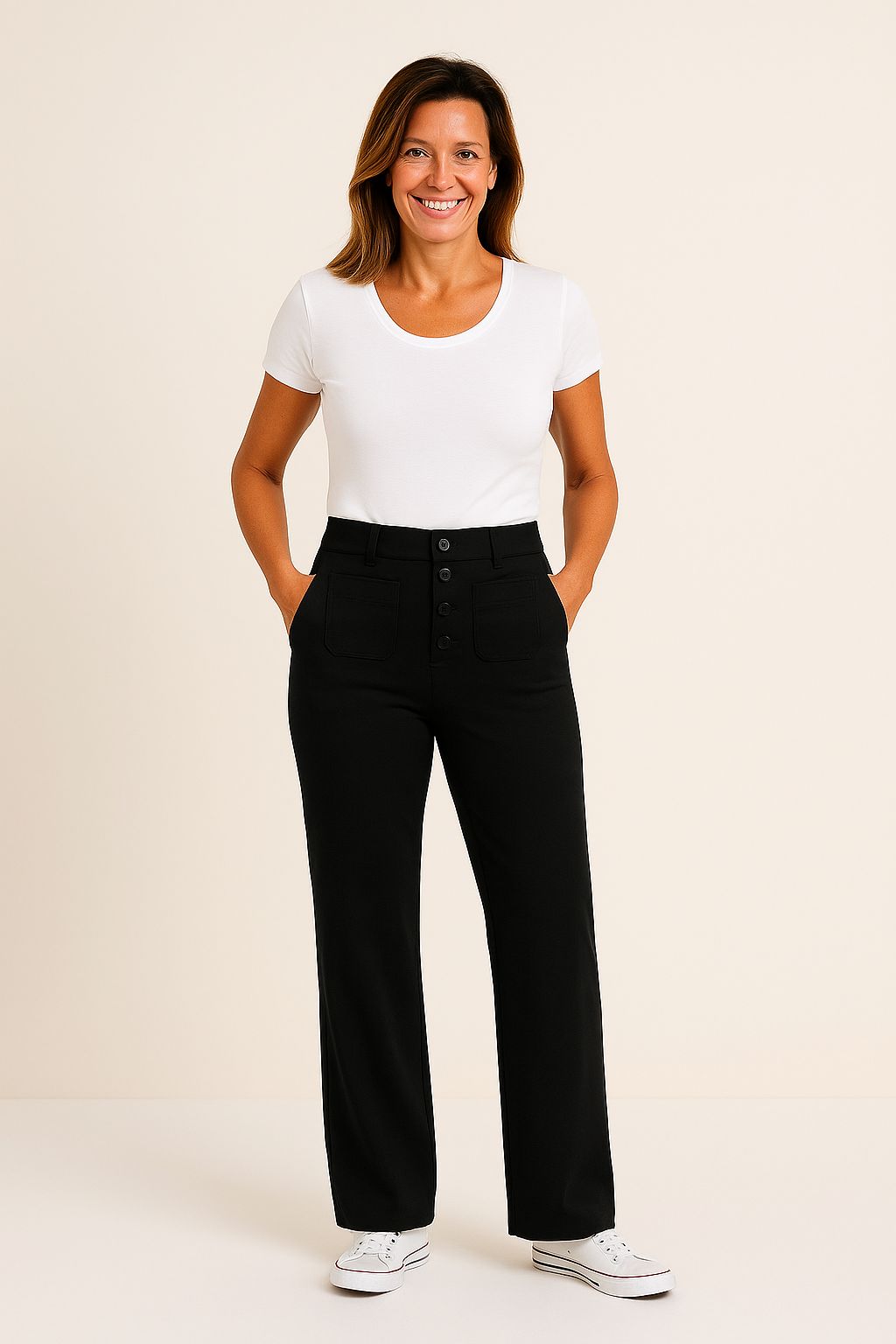 Tahlia | Comfortable High-Rise Stretch Pants