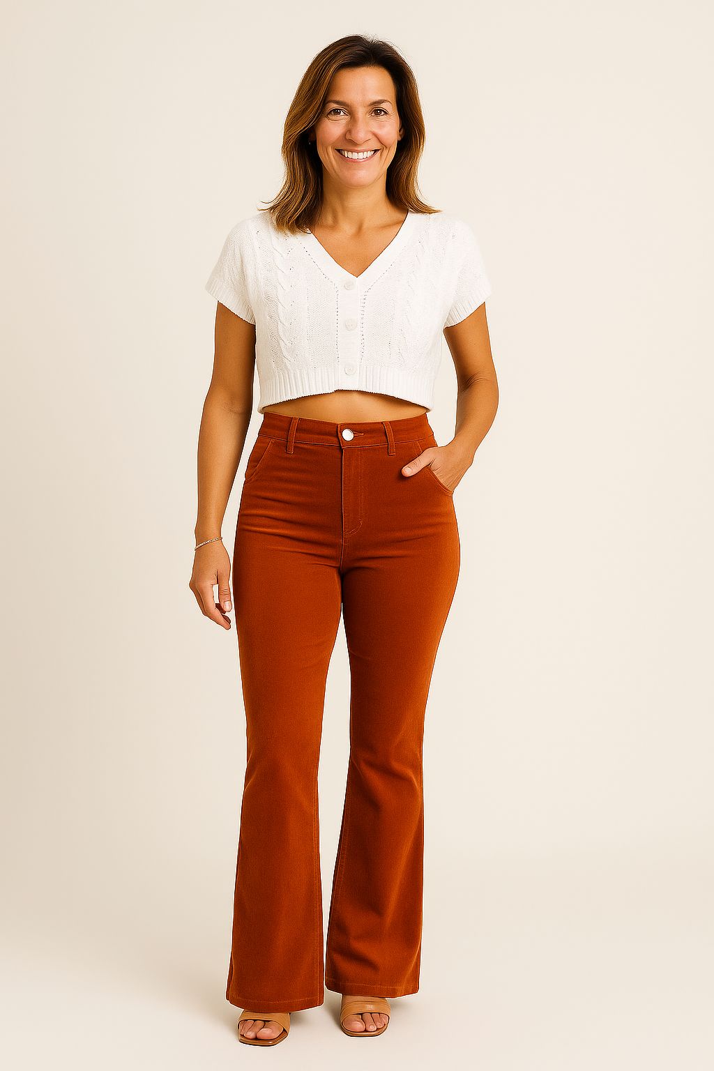 Eloise | Stylish High-Waisted Flared Pants