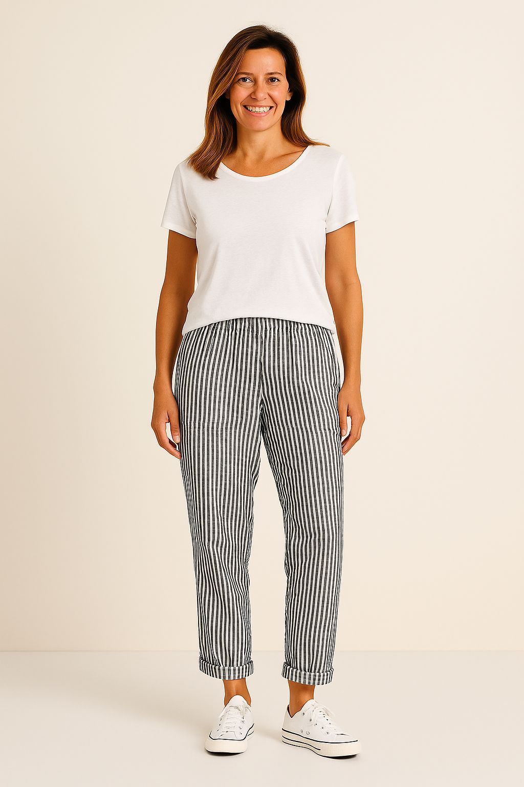 Aveline™ - Striped Linen Pants