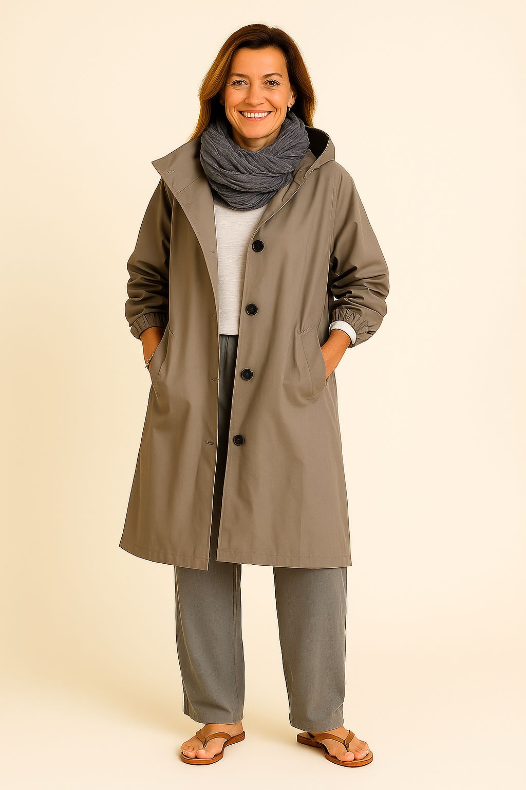 Delara™ - Elegant and water-repellent trench coat