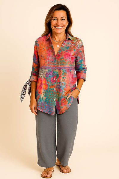 Jyla™ - Colorful Boho Printed Blouse