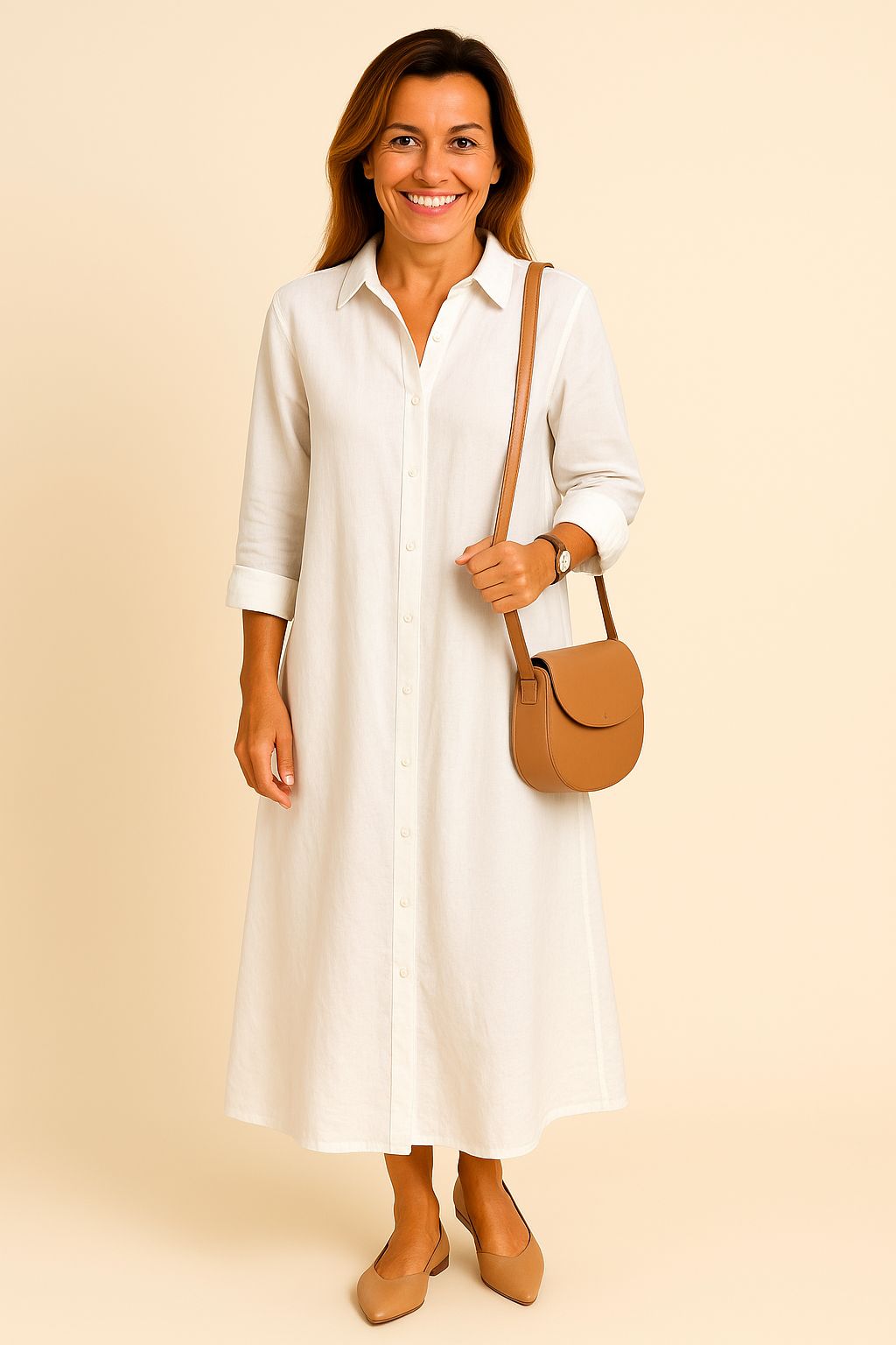Taria™ - Buttoned Classic Dress