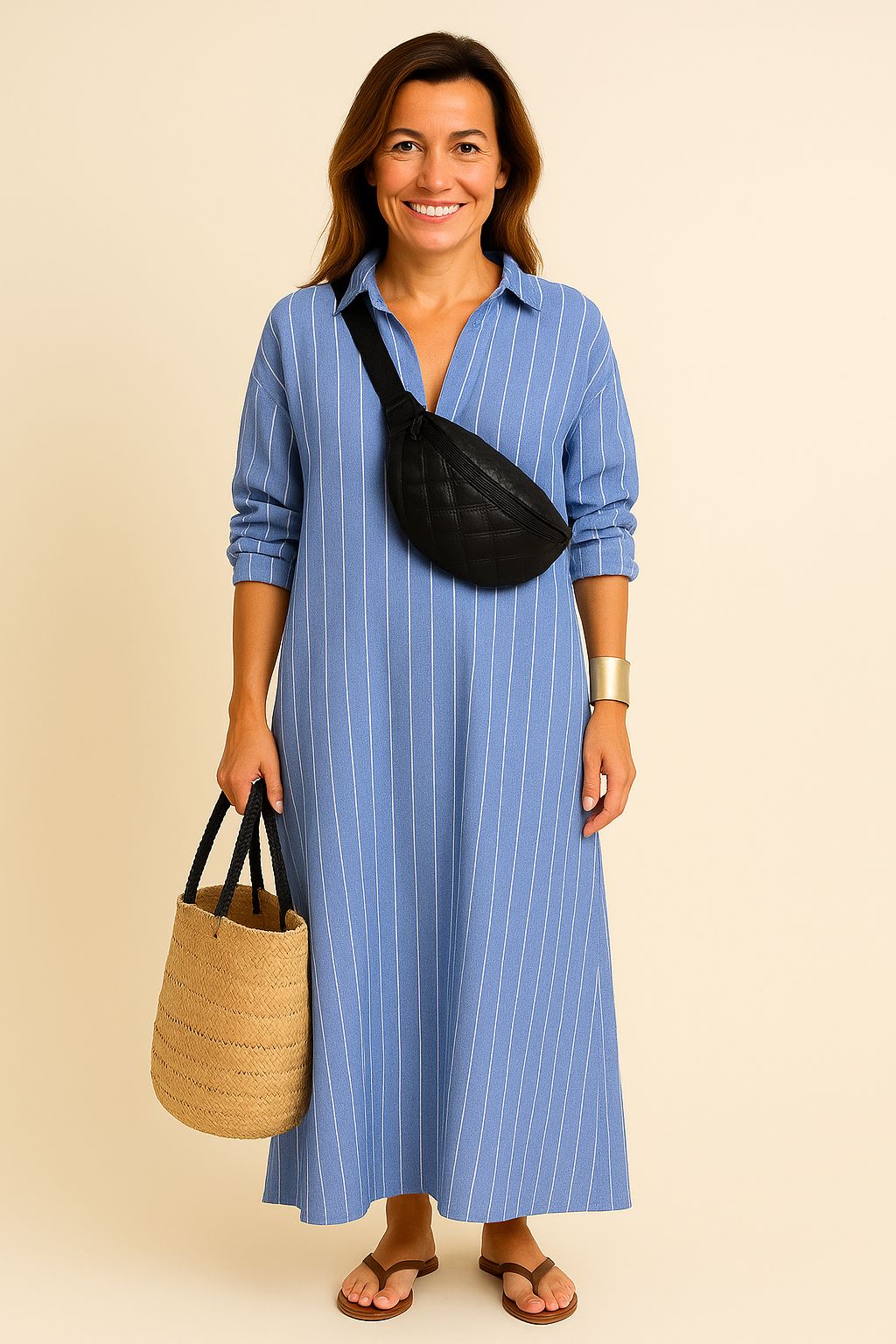 Zalia™ - Urban Stripe Dress