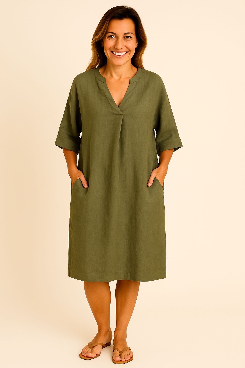 Aeris™ - Effortless V-Neck Dress