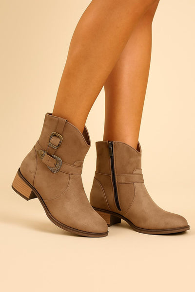 Solène | Women’s Winter Cowgirl Boots with Warm Lining and Heel