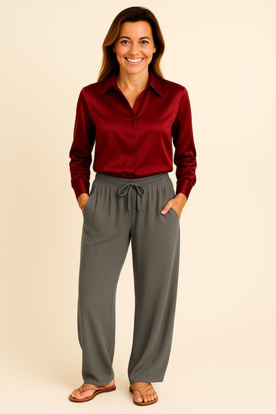 Sarah | Satin Blouse for Women