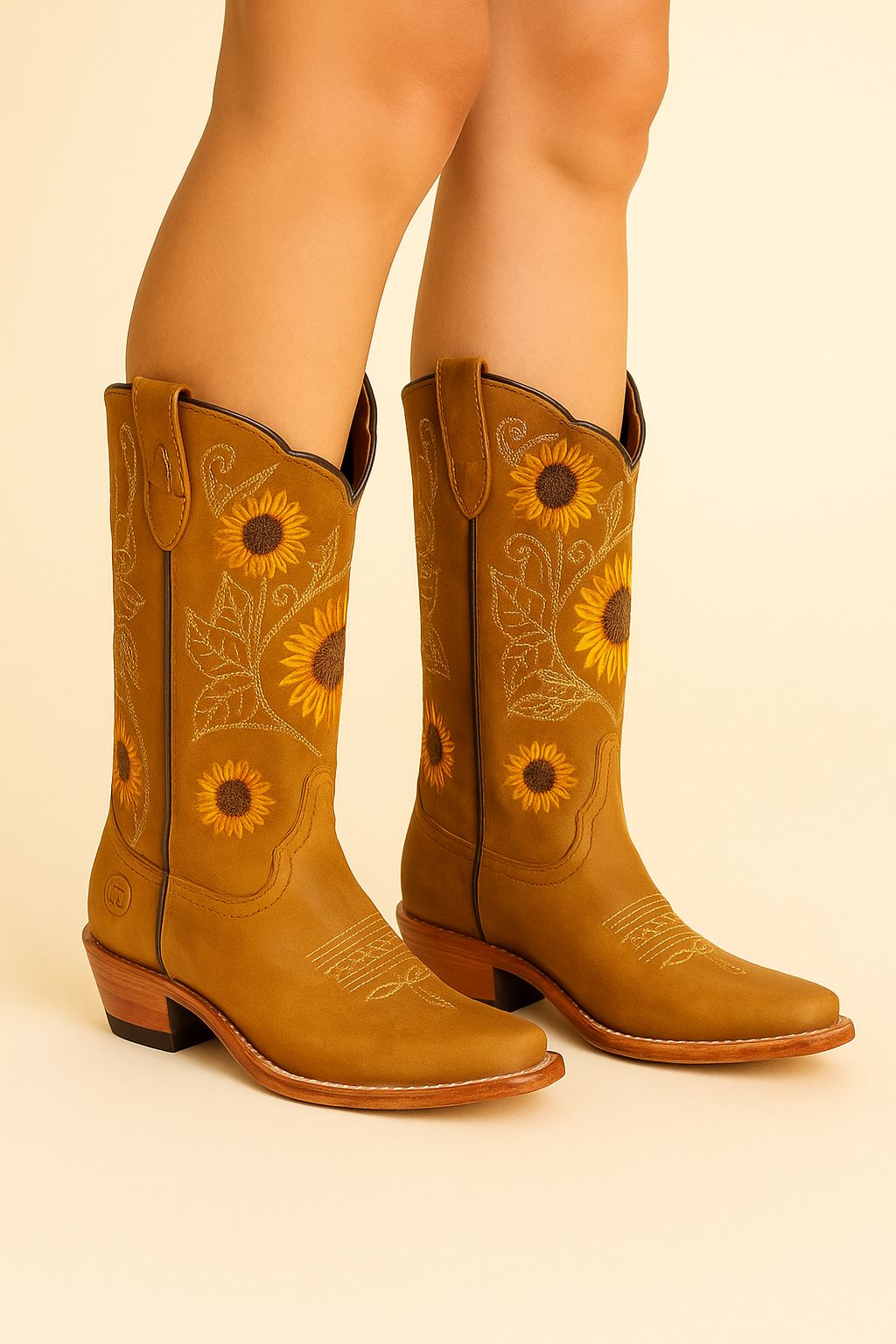 Leah | Mid-Calf Winter Leather Cowboy Boots