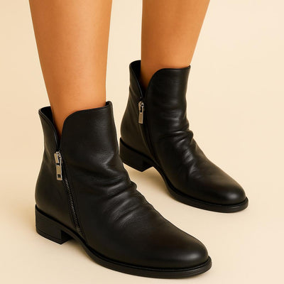 Glinda - Chic Side-Zip Ankle Boots