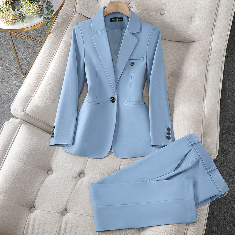 Tahlia - Elegant Women’s Single-Button Long Sleeve Blazer & Pants Set