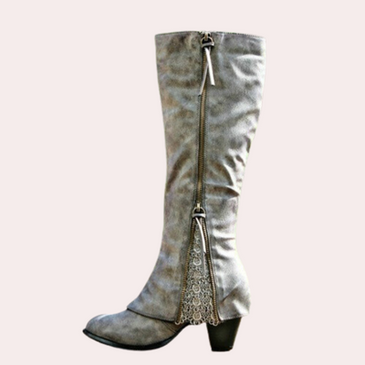 Celeste | Women’s Winter Cowgirl Boots with Lace Detail & Winter Lining