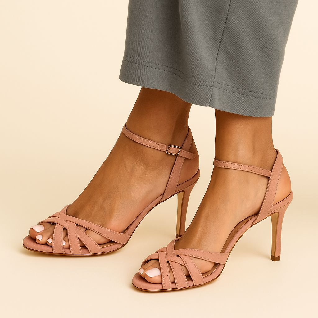 Carolyn | Color Block Peep Toe Stilleto Heels