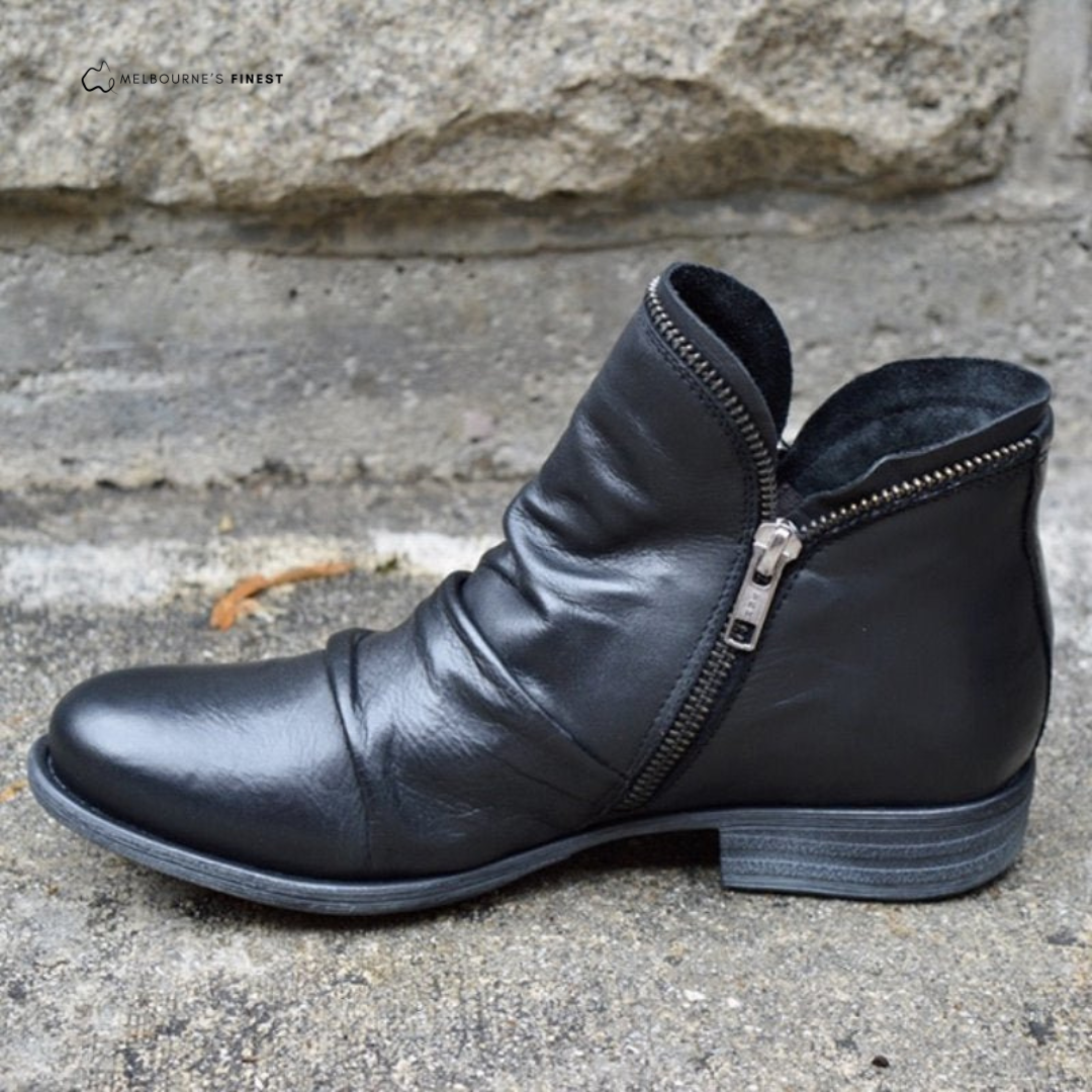 Shelby™ Orthopedic Leather Ankle Boots