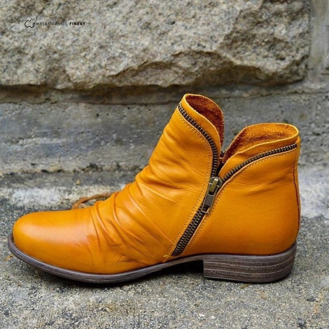 Shelby™ Orthopedic Leather Ankle Boots