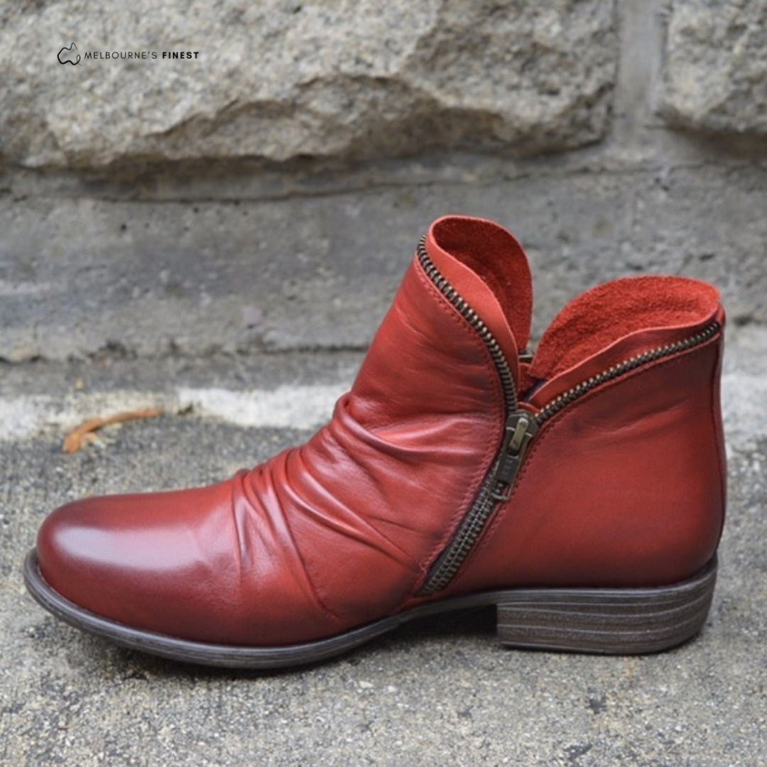 Shelby™ Orthopedic Leather Ankle Boots