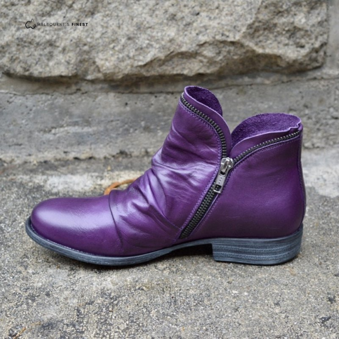 Shelby™ Orthopedic Leather Ankle Boots