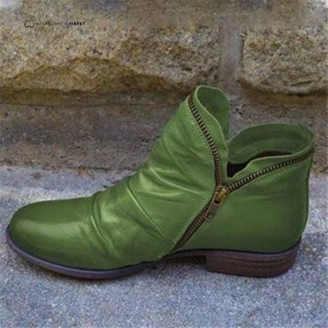 Shelby™ Orthopedic Leather Ankle Boots