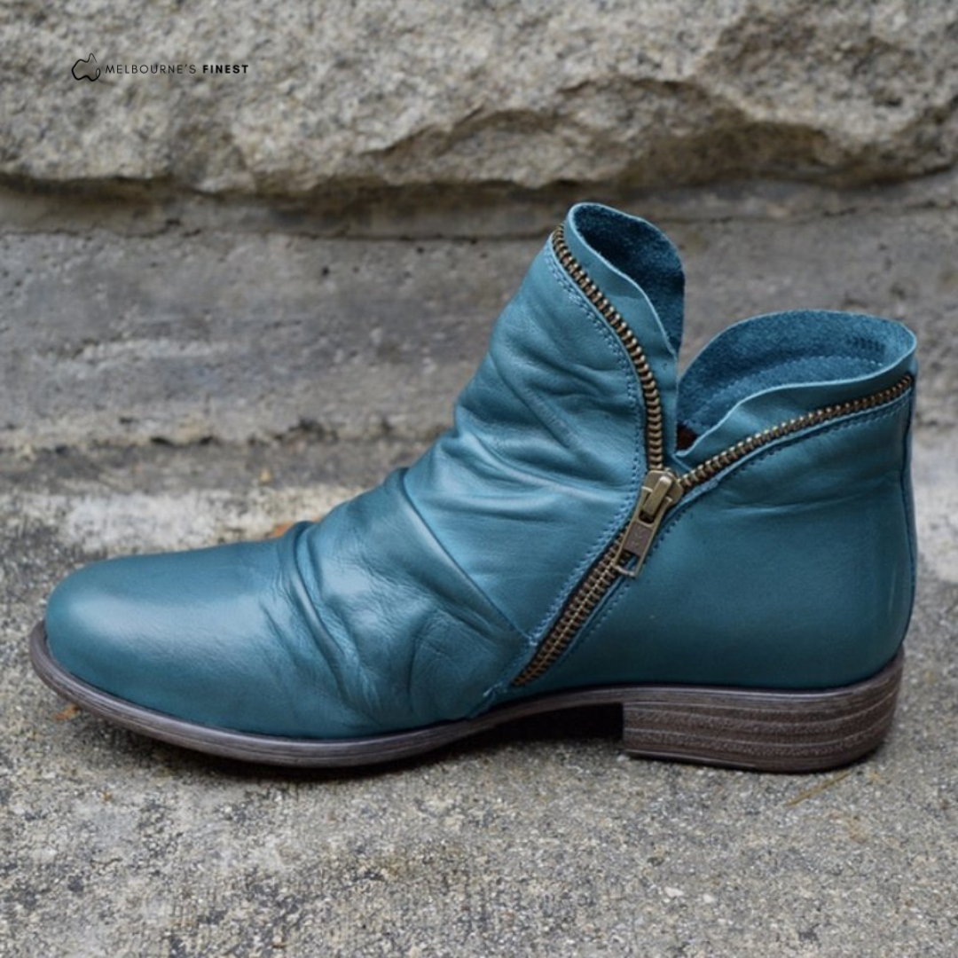 Shelby™ Orthopedic Leather Ankle Boots