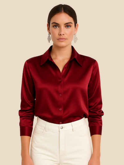 Sarah | Satin Blouse for Women