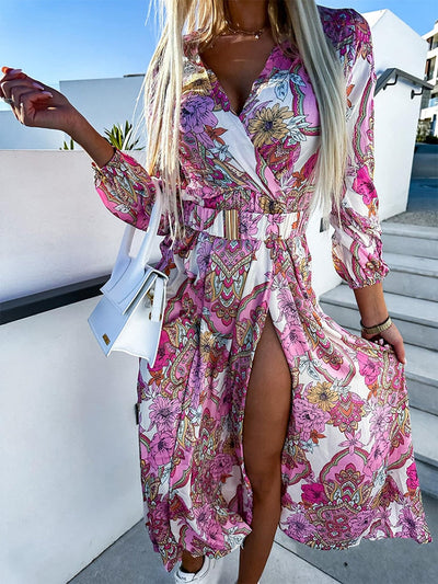 Criselda™ - Long Sleeve Floral Dress