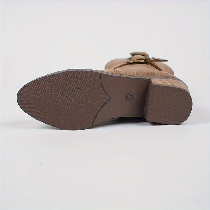 Solène | Women’s Winter Cowgirl Boots with Warm Lining and Heel