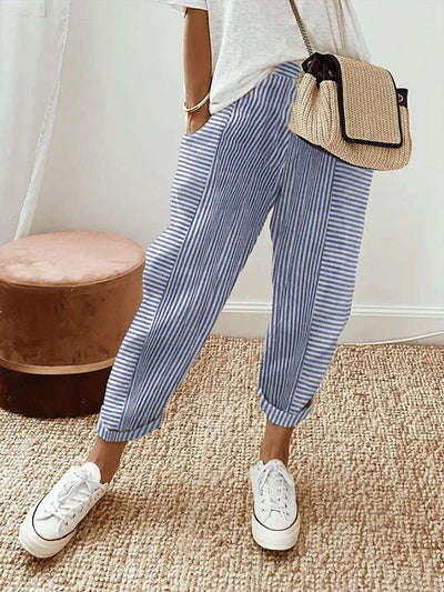 Aveline™ - Striped Linen Pants