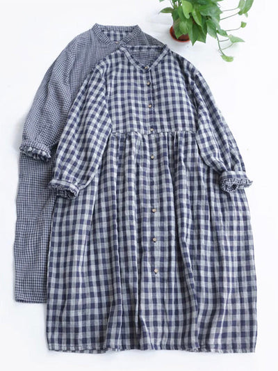 Merasol™ - Checkered Button Dress