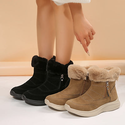 Ultra Warm Faux Suede Winter Boots