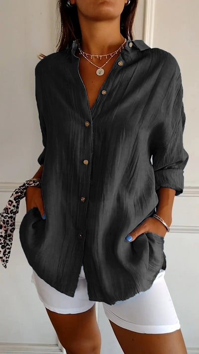 Mirae™ - Elegant shirt with pleated style