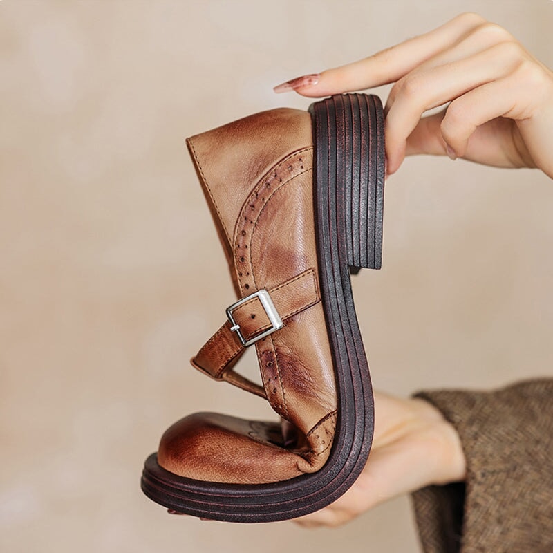 Faye | Elegant Mary Janes made of leather