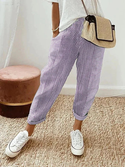 Aveline™ - Striped Linen Pants