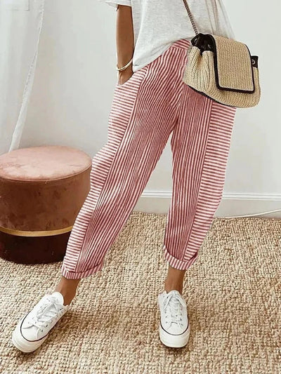 Aveline™ - Striped Linen Pants